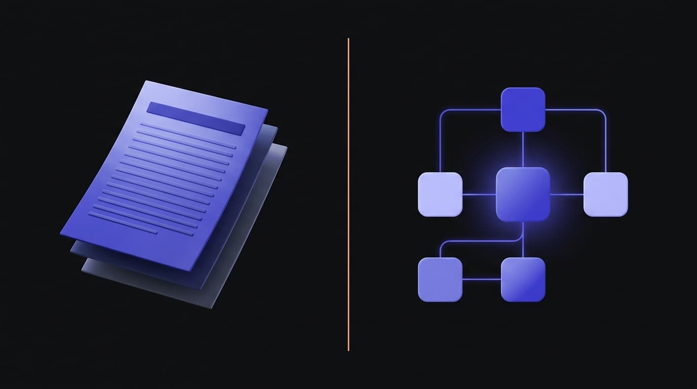 Two stacked workspace tiles labelled Jasper and Copy.ai, separated by a thin amber divider against a deep indigo backdrop.